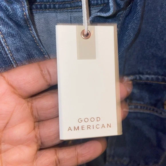 Good American Womens Blue Denim Shirt Size 1 - Picture 7 of 7